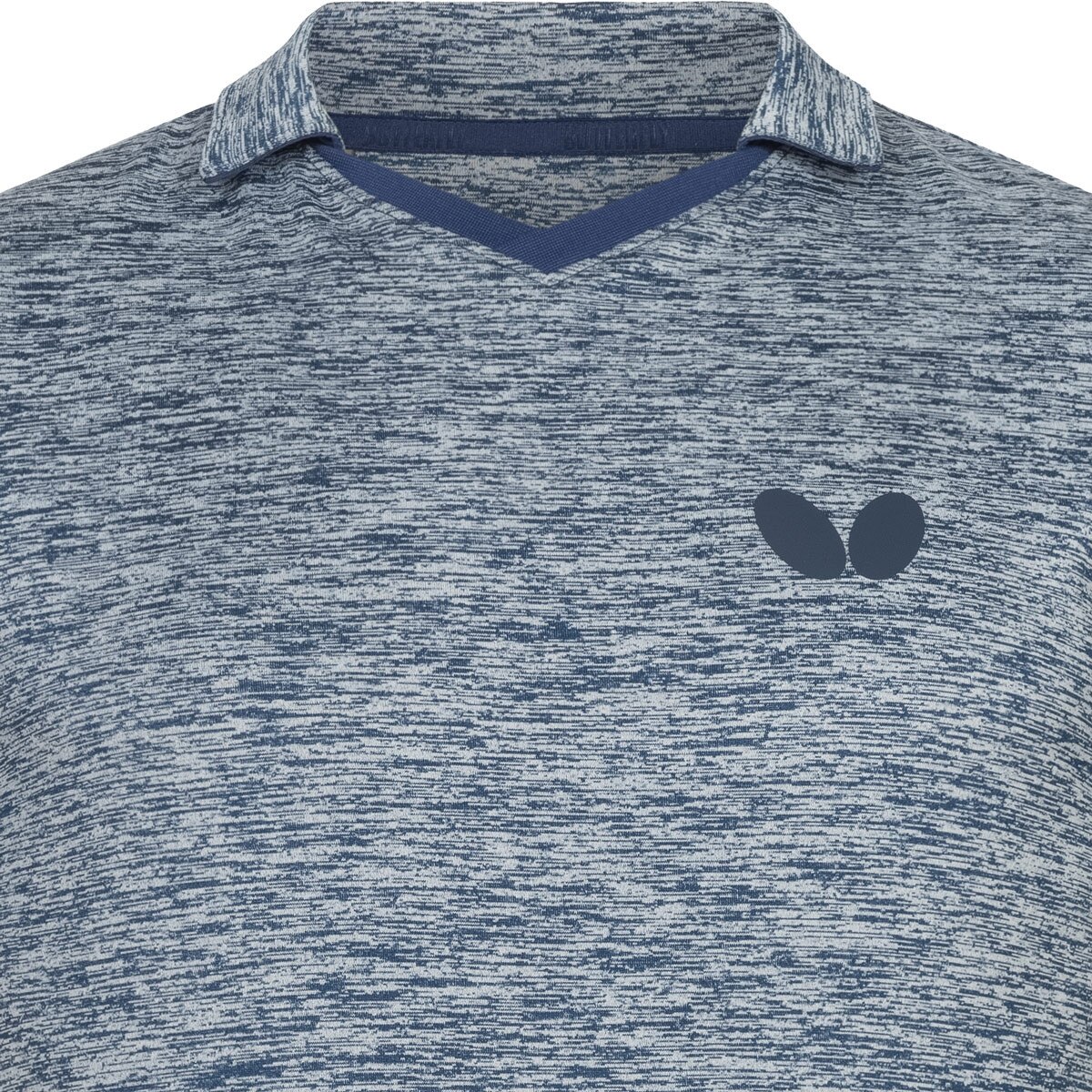 Butterfly Izumo Shirt: Close-up of V-Neck Collar